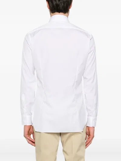 Barba Napoli Cotton Shirt In White