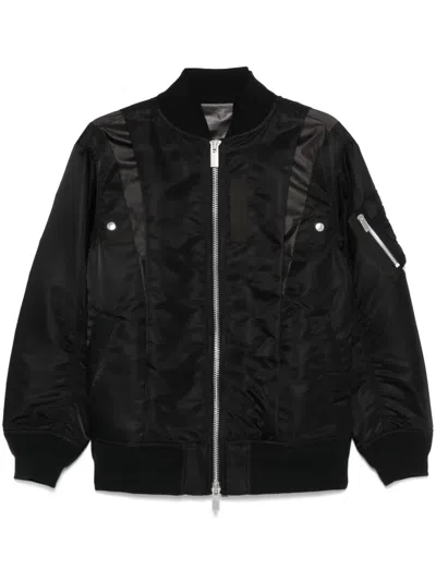 Sacai Nylon Twill Blouson In Black