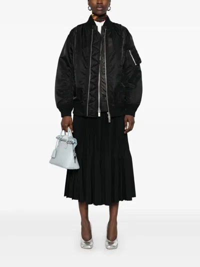 Sacai Nylon Twill Blouson In Black
