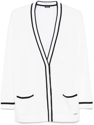Kiton Wool Cardigan In White