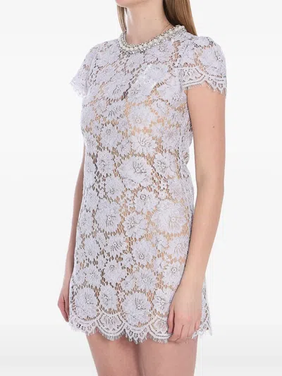 Self-portrait Lace Mini Dress In Purple