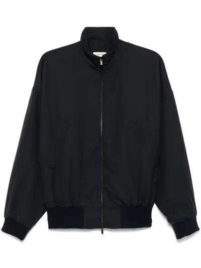 Fear Of God High-necked Jacket With Ribbed Cuffs And Hem In Blue