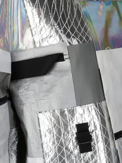 Junya Watanabe Patchwork Panelled Jacket In Silver