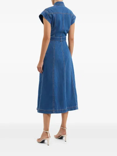 Rebecca Vallance Aviator Midi Dress In Blue