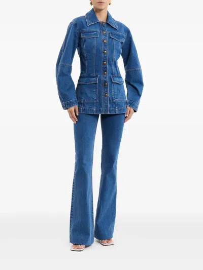 Rebecca Vallance Aviator Jacket In Blue