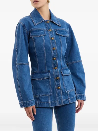 Rebecca Vallance Aviator Jacket In Blue