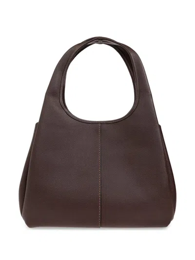 Coach Polished Pebble Leather Lana Shoulder Bag 23 In Brown