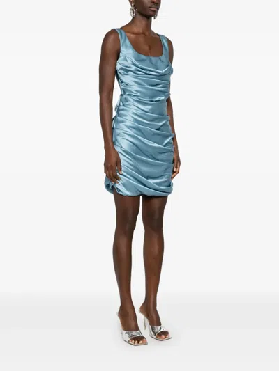Giuseppe Di Morabito Cowl-effect Minidress In Blue