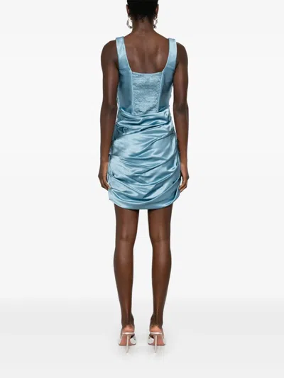 Giuseppe Di Morabito Cowl-effect Minidress In Blue
