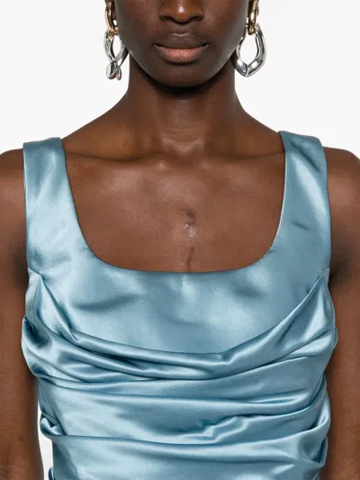 Giuseppe Di Morabito Cowl-effect Minidress In Blue