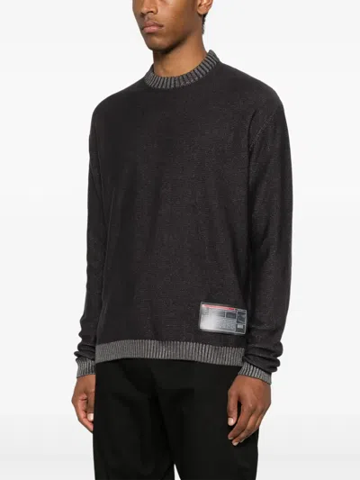 Gr10k Crewneck Sweatshirt Featuring Patch Detail In Grey