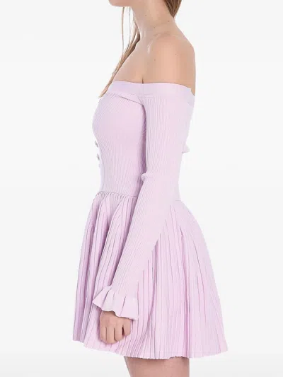 Self-portrait Self Portrait Lilac Viscose Blend Dress Women In Pink