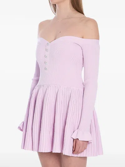 Self-portrait Self Portrait Lilac Viscose Blend Dress Women In Pink