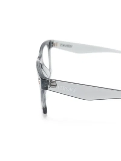 Versace Square-frame Glasses In Grey