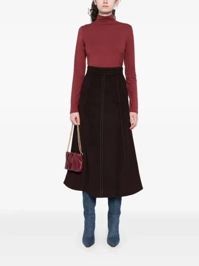 Reformation Wiley Ballet Neck Top In Red