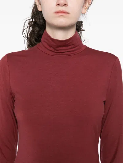 Reformation Wiley Ballet Neck Top In Red