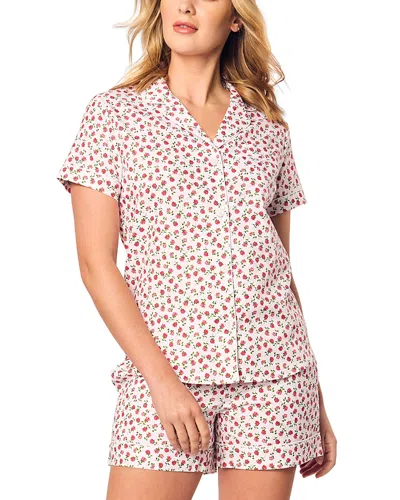 Petite Plume Petite Florals Twill Short Sleeve Short Set In Petite Petals