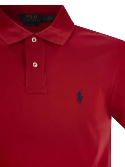 Polo Ralph Lauren Classic Fit Mesh Polo Shirt In Red