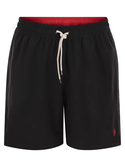 Polo Ralph Lauren Traveler Swim Boxers In Polo Black