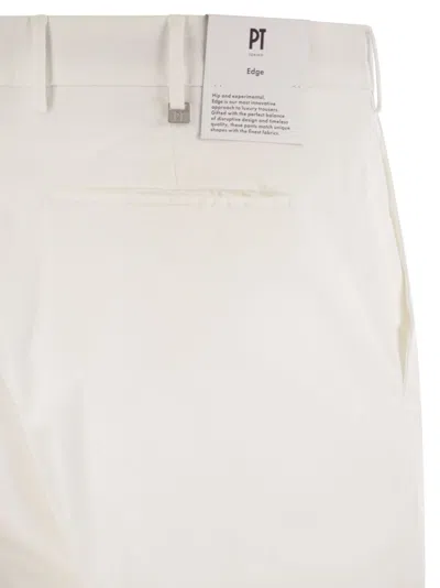 Pt Torino Dieci Trousers In White