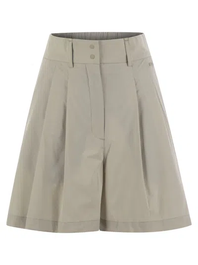 Herno Stretch Nylon Shorts In Ice