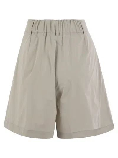 Herno Stretch Nylon Shorts In Ice