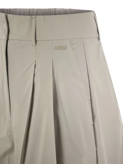 Herno Stretch Nylon Shorts In Ice