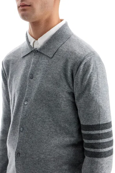 Thom Browne Cashmere Cardigan For Men In Grey