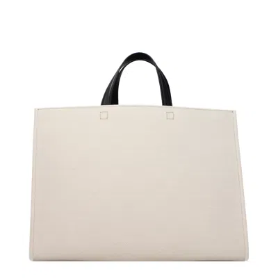 Givenchy G-tote Medium Shopping Bag In Canvas In White