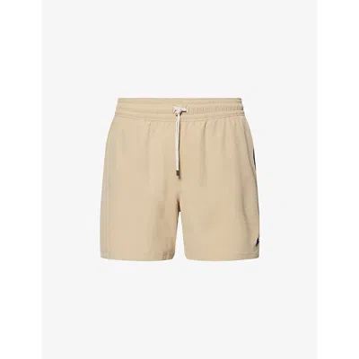 Polo Ralph Lauren Beige Solid Color Mid-trunk Swim Trunks