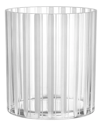 Orrefors 8" Cut In Number Stripes Vase