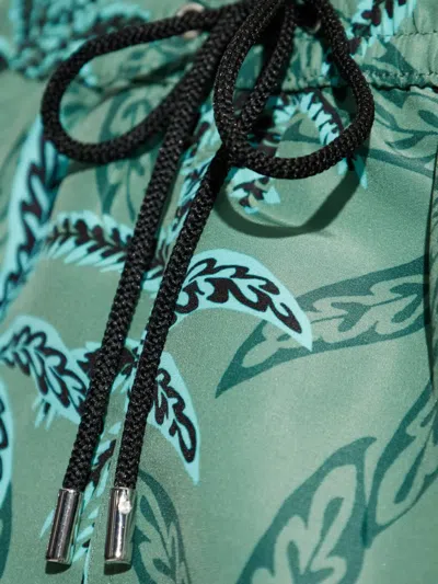 Paul Smith Mens Swim Short Palms In Green