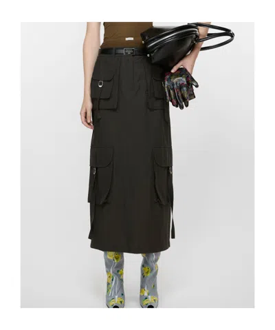Acne Studios Knee Length And Midi Skirts In Grey