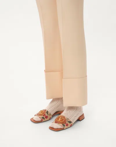 Valentino Slide Sandal "vlogo Signature" In Nude