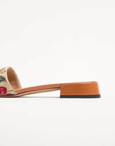 Valentino Slide Sandal "vlogo Signature" In Nude