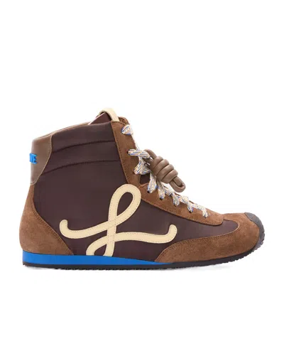 Loewe Ballet Runner 2.0 High-top Sneakers In Brown