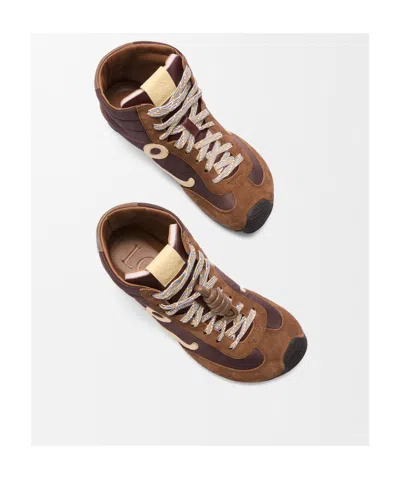 Loewe Ballet Runner 2.0 High-top Sneakers In Brown