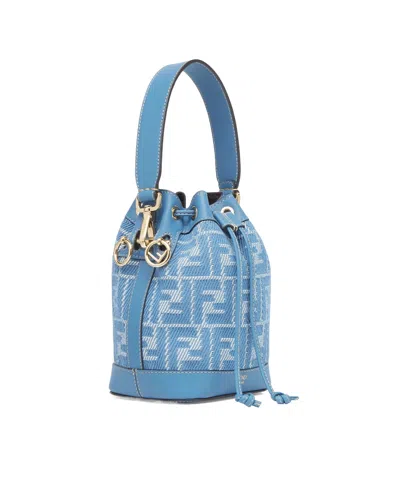 Fendi Mon Tresor Mini Bucket Bag In Blue