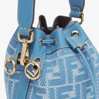 Fendi Mon Tresor Mini Bucket Bag In Blue