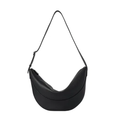The Row Jouve Leather Cross-body Bag In Black