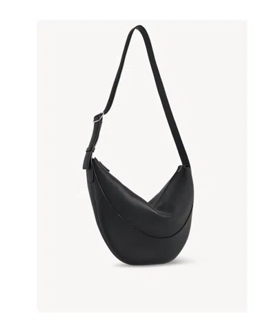 The Row Jouve Leather Cross-body Bag In Black