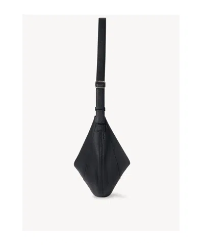 The Row Jouve Leather Cross-body Bag In Black