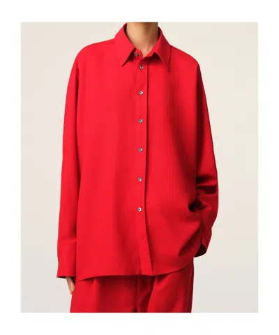 Ami Alexandre Mattiussi Hemd Mit Schlitz Hinten In Rot