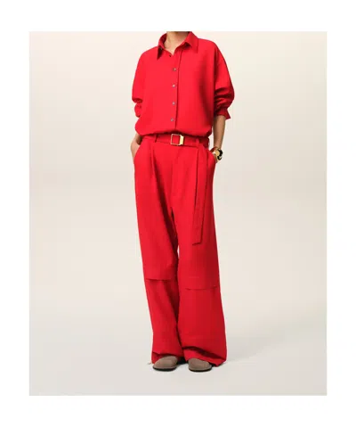 Ami Alexandre Mattiussi Hemd Mit Schlitz Hinten In Rot