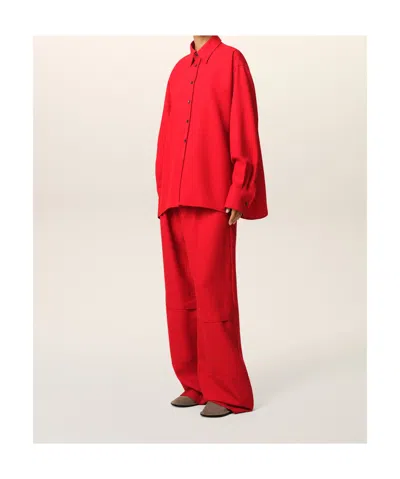 Ami Alexandre Mattiussi Hemd Mit Schlitz Hinten In Rot