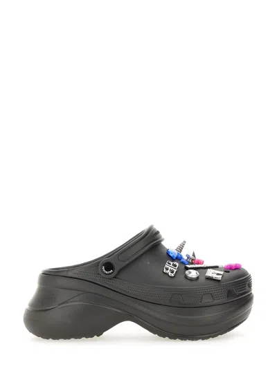 Balenciaga Black Crocs Jibbitz In Black