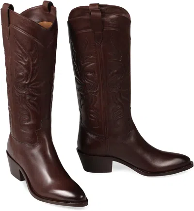 Sartore Leather Boots In Brown