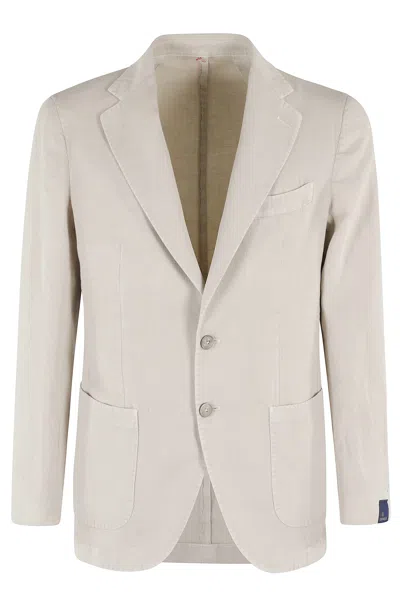 Santaniello Two Button Jacket In Neutral