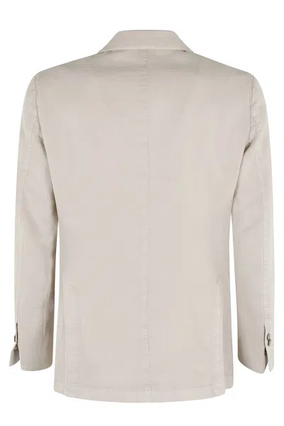 Santaniello Two Button Jacket In Neutral