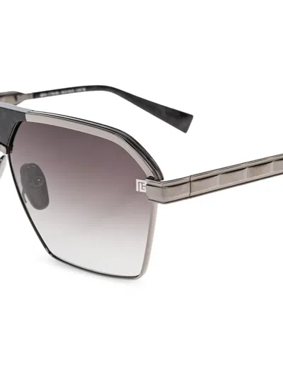 Balmain Sergeant Sunglasses In 银色